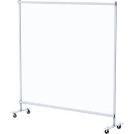 TESTRITE INSTRUMENT CO Global Industrial„¢ Clear Mobile Divider, Vinyl, 72"W x 72"H TT-1987-W